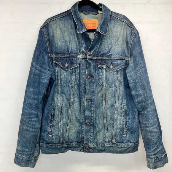 Excellent Condition LEVI'S Button Up denim Trucker Jacket Size: XL - Picture 2 of 16